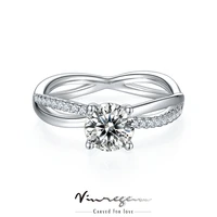 vinregem 925 sterling silver moissanite 100 pass test diamond wedding engagement ring for women promise gift dropshipping