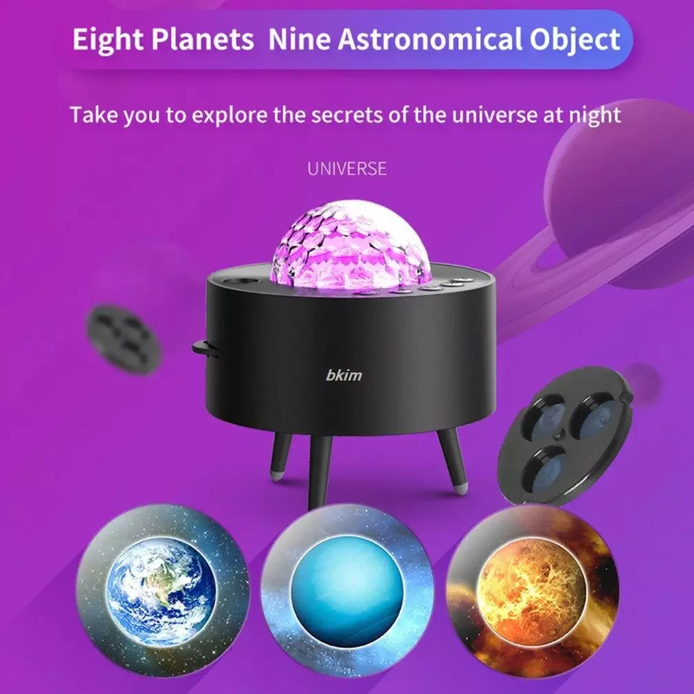 

LED Star Ocean Wave Projector Night Light Galaxy Starry Sky Night Lamp With Music Bluetooth-compatible Speaker For Childrens