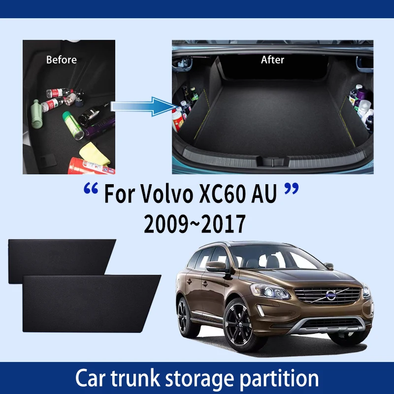 

Для Volvo XC60 AU 2009 ~ 2017 2010 2011 2012 2013 перегородка для хранения багажника автомобиля многофункциональный ящик для хранения авто аксессуары для интерьера