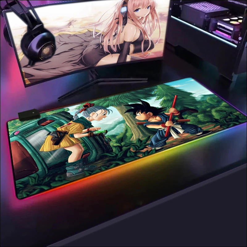 

Игровой коврик для мыши Super DBZ RGB, коврик для мыши с аниме драконом, коврик для мыши, игровые мячи, Настольный коврик, большой ПК