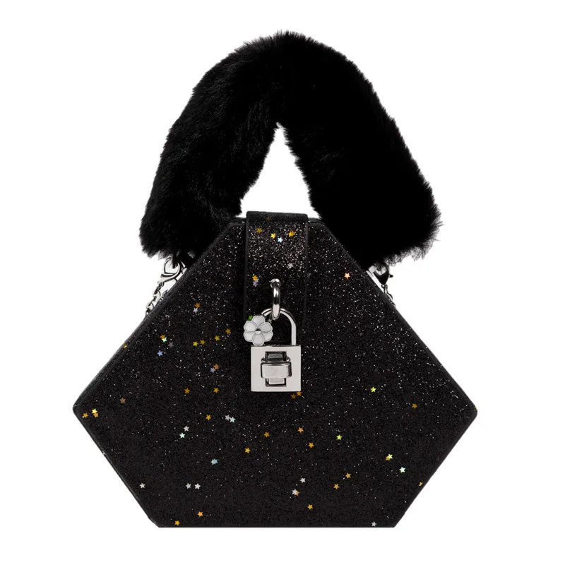 

Кожаная женская сумка на цепочке, новинка зимы 2021, модная плюшевая сумка, универсальная сумка через плечо, текстурная Диагональная Сумка