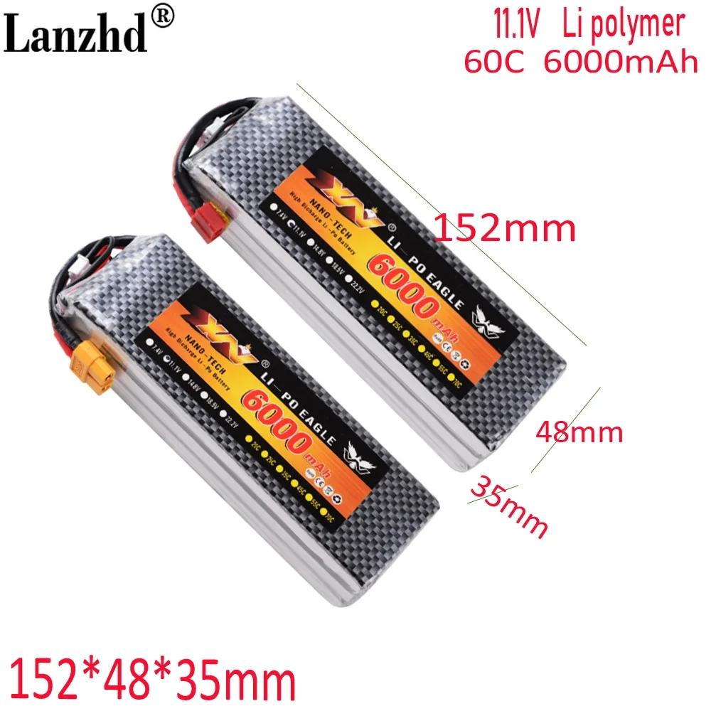 litowa bateria 11.1V 6000mAh 60C 3S do modelu pojazdu RC model samolotu o wysokiej szybkości 1148145