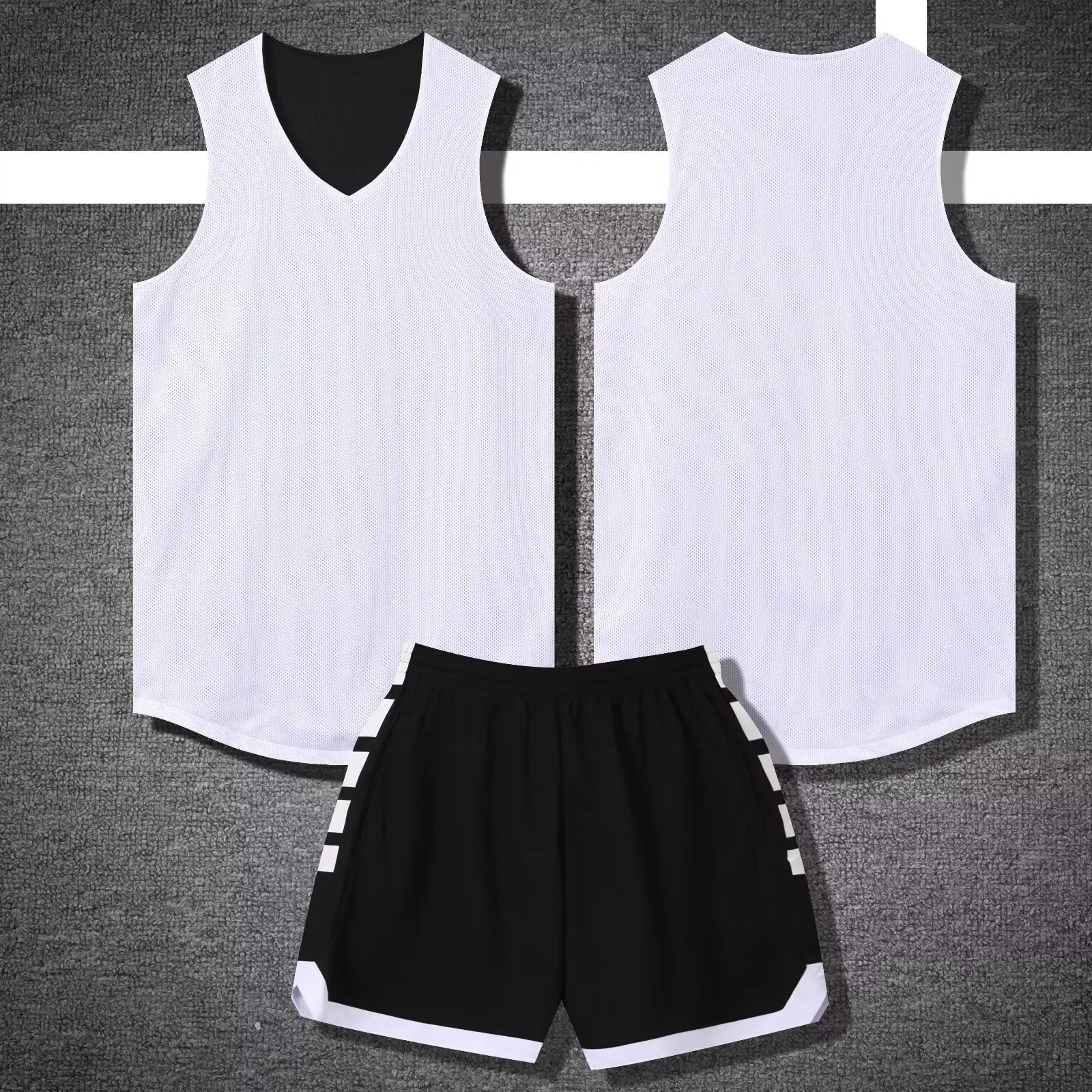 Двусторонний баскетбольный Трикотажный костюм в американском стиле Мужская