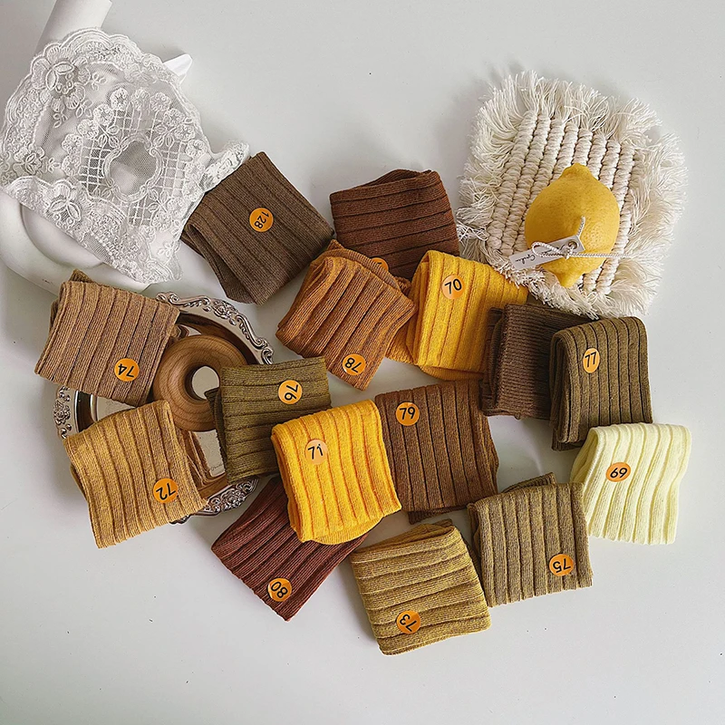 

Новинка, весенние хлопковые носки для девочек до колена, дышащие детские длинные носки, детские носки для мальчиков, мягкие детские носки в пол