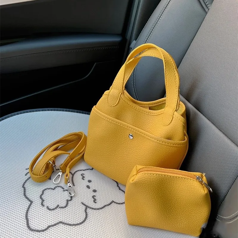 Кошелек и сумка Модные универсальные сумки через плечо для женщин Сумка-ведро