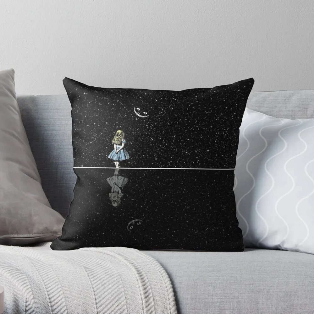 

Alice In Wonderland Starry Night Throw Pillow Pillow Case Polyester Home Decora Pillowcases Throw Pillow Case
