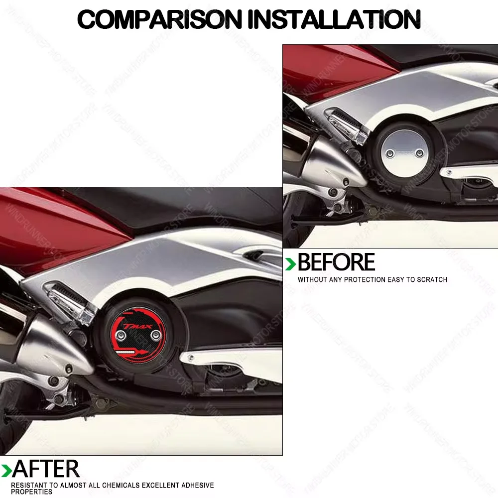3D-наклейка из смолы украшение и защита двигателя мотоцикла для TMAX 500 530 T-MAX 2001-2016
