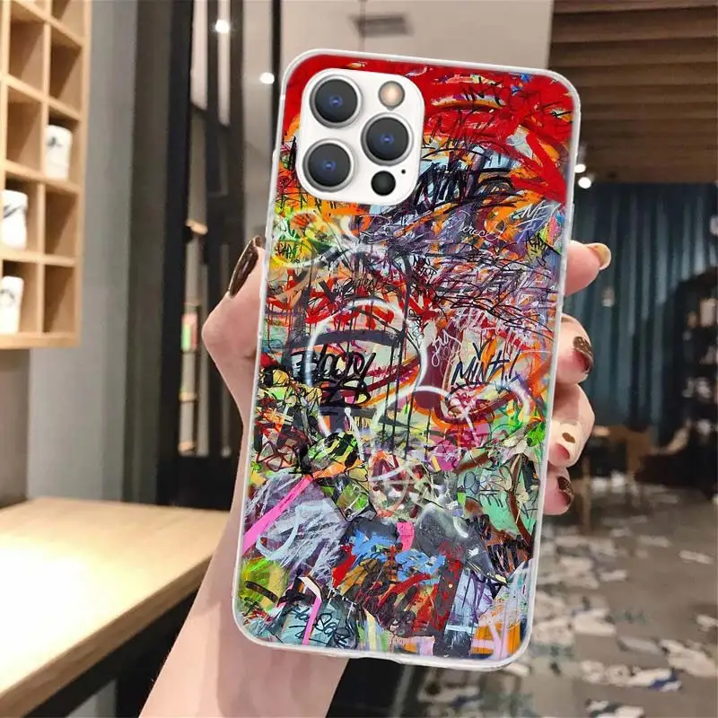 Модный чехол для телефона с граффити для iPhone 13 12 Mini 11 Pro X XR XS Max 8 7 Plus SE 2020 6 + 6S 5 5S, чехол с рисунком (art.: 3920d4e57b78a) - 3920d4e57b78a