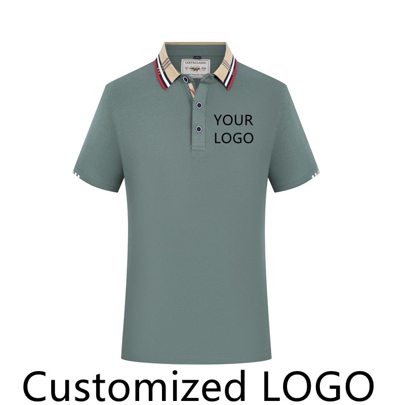 

Рубашка поло с вышивкой на заказ, форменная команда компании, принт фото/логотип с коротким рукавом, поло для мужчин и женщин