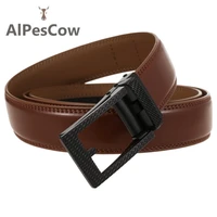genuine leather belt for men 100 alps cowhide ratchet belt 3 0cm width automatic buckle male casual waistband formal luxury