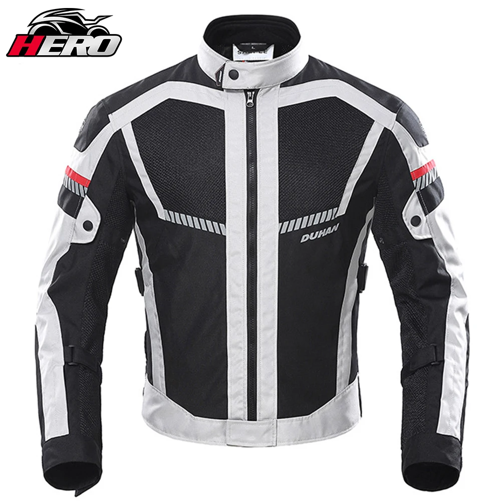 Summer Motorcycle Jacket Men's Breathable Chaqueta Moto Jacket Mesh Riding Jacket Motorcycle Suit Motorbike Clothing Set