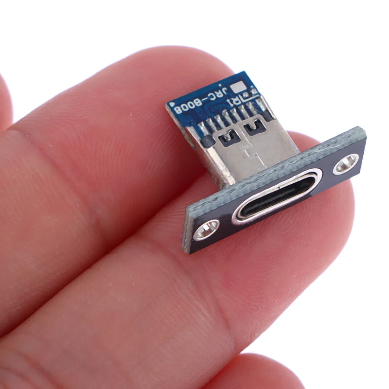 10 шт. Разъем USB 3.1 типа C с винтовой крепежной пластиной Type-C USB-разъем 2-контактный