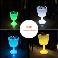 reaq luminous wine bucket 454575cm pe plastic led beer barrel home kitchen glowing bar supplies bar barware bar furniture