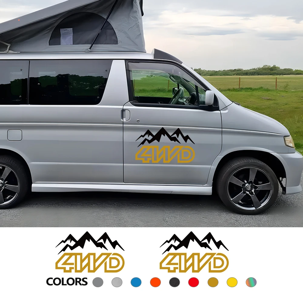 

Автомобильные наклейки для Mazda Bongo Friendee, спортивный декор, полосы, графика для кемпера, фургона 4WD, горный стиль, виниловые наклейки, автомоби...