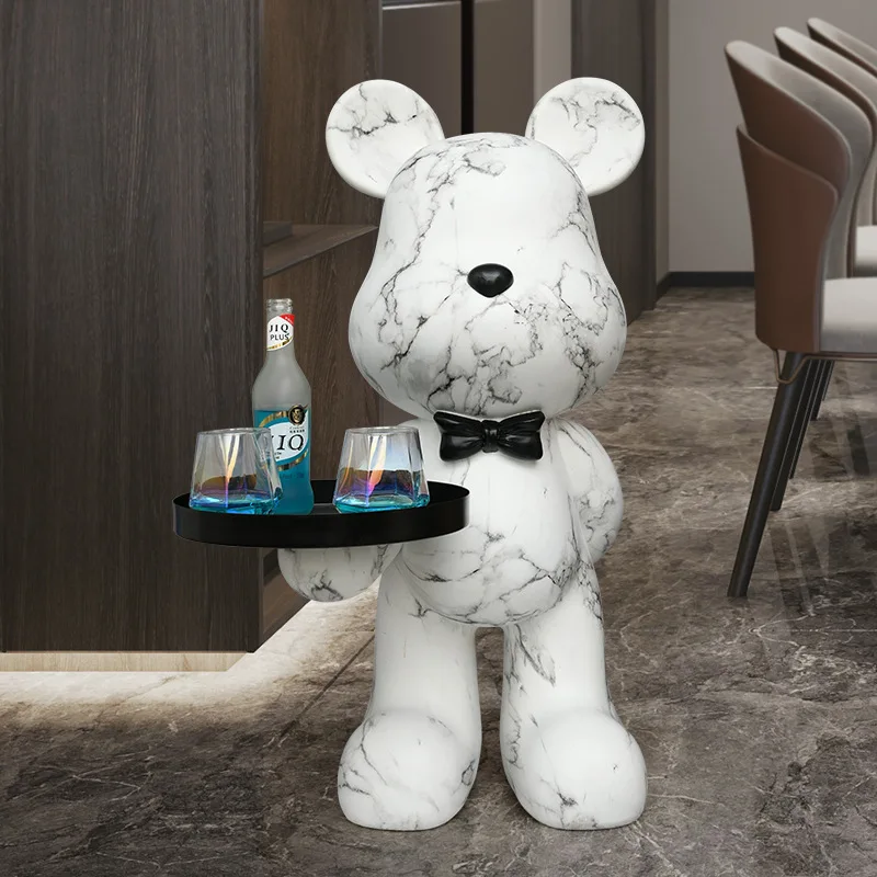 

Artistic Graffiti Sculpture Creative Doll Home Decor Large Bear-shaped Floor-to-ceiling Ornament Christmas Decoration 2023