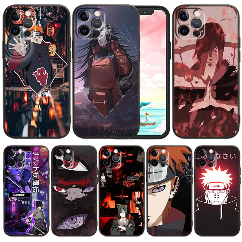 

Anime Cool Naruto Art For Apple iPhone 13 12 Mini 11 XS Pro Max X XR 8 7 6 Plus SE 2020 5 Funda Capa Black Soft Phone Case