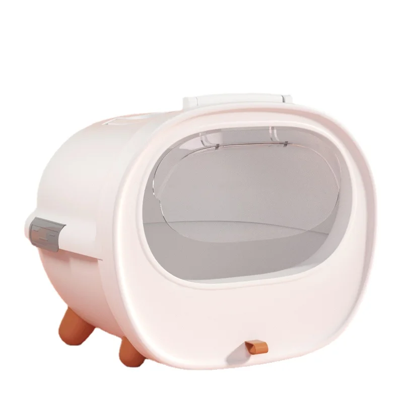 

Plastic Indoor Cat Toilet Large Totally Closed Litter Cleaning Cat Toilet Training Kit Toilette Gatto Chat Pet Products