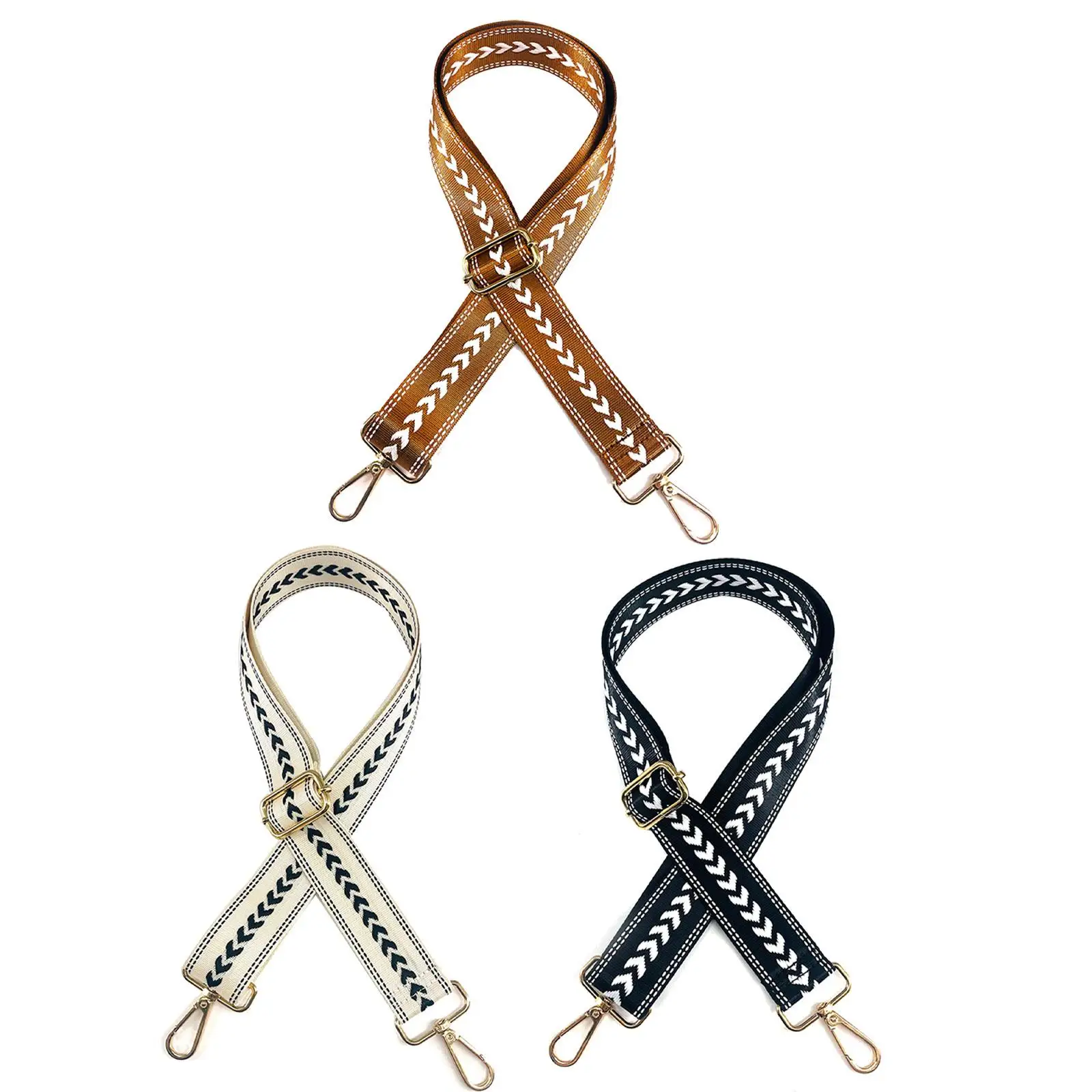 

Shoulder Bag Strap Replacement Belt Adjustable with Metal Hooks DIY Handbag Strap for Laptop Luggage Briefcase Accessories