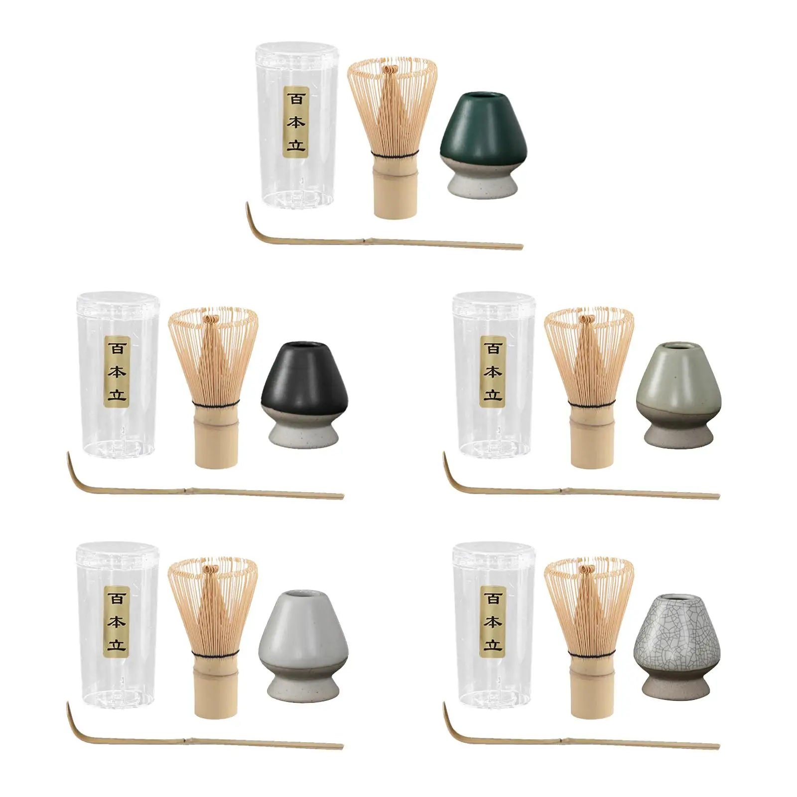 

Handmade Matcha Ceremony Set Matcha Whisk Stand Matcha Scoop Exquisite Workmanship for Tea Room