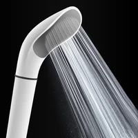 pressurized water saving handheld shower head detachable anti blocking home bathroom curved booster rainfall shower sprayer