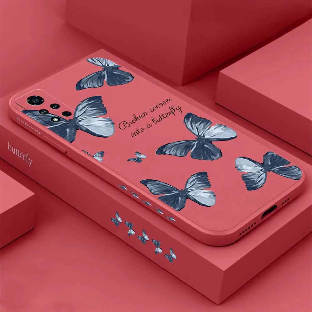 

Blue Butterfly Phone Case For Honor PLAY 6T 5T 4 MAGIC 5 4 3 X40 X40I X30 X20 X10 V40 V30 V20 V10 PRO TLITE MAX 4G 5G Cover Capa