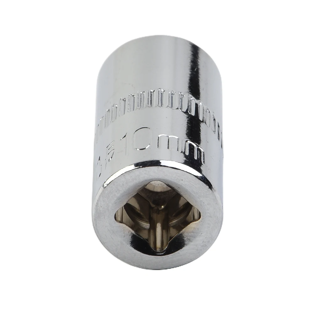 

4pcs 1/4-inch Drive 10mm Shallow Socket Chrome Vanadium Steel Repair Hand Tool For DIY Automotive Household Repair