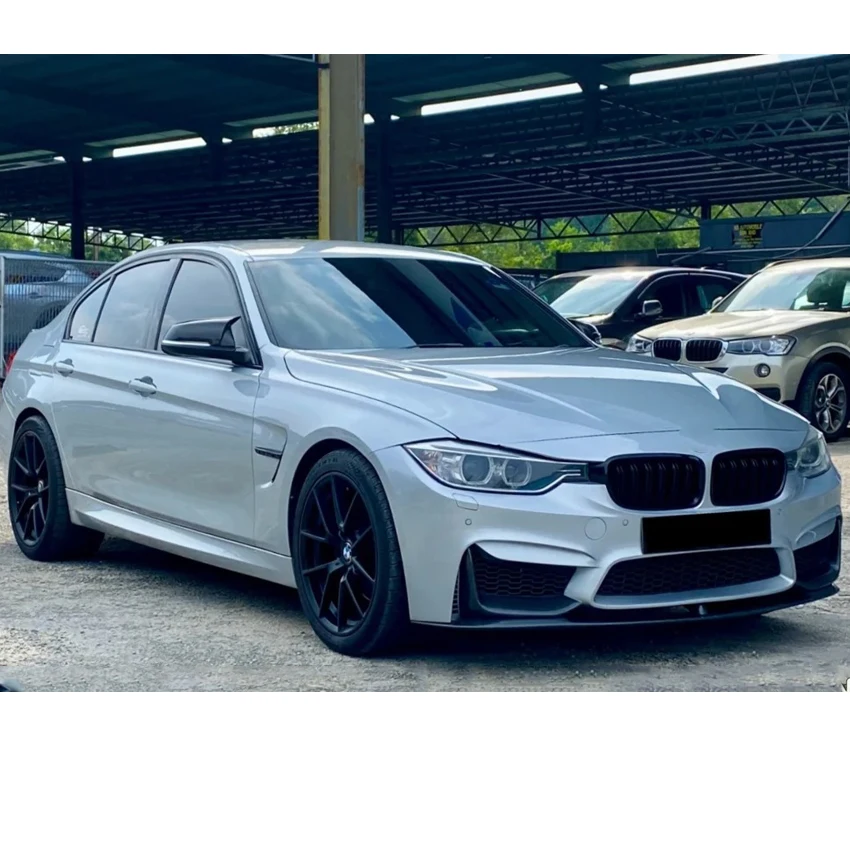 Для BMW 3 серии F30 2012-2018 M3 M4 Стиль автомобиля Передняя часть Bmuper Lip 4x