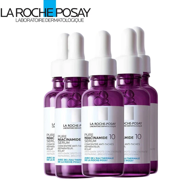 

5PCS La Roche Posay Original Niacinamide 10 Serum Brighten & Hydrate Anti Dark Spots Pigment Uneven Skin Tone Essence Face Care