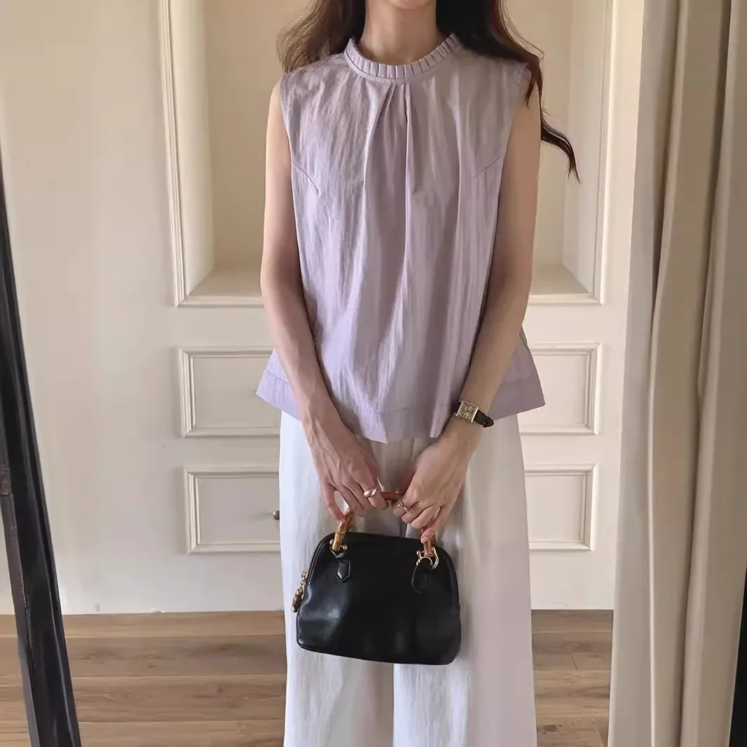 Чувствительный дизайн женская летняя корейская майка без бретелек в стиле Dongdaemun