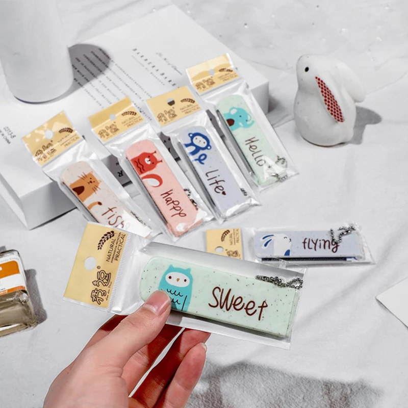 

Складная мини-расческа для волос с мультяшным рисунком, с зеркалом, металлические щетки для волос для девочек, портативная дорожная расческ...