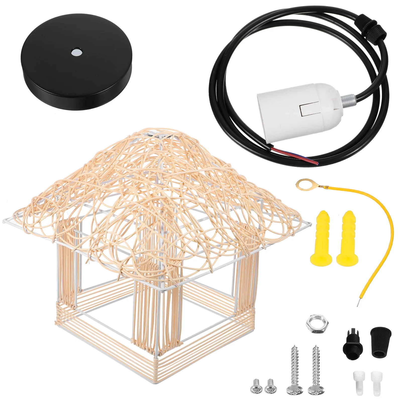 

Woven Pendant Light Chandeliers Restaurant Lights Decor Decorative Lamp Rattan Outdoor Ceiling