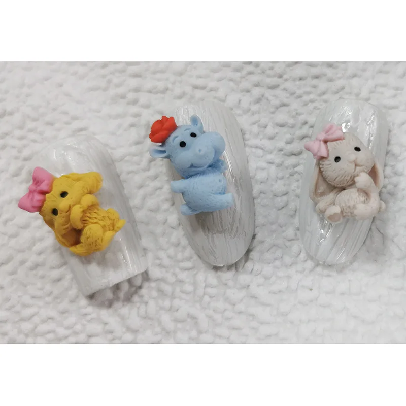 

Тёплый телефон, милый кролик Цыпленок, полимерные 3D вращающиеся ювелирные изделия для ногтей