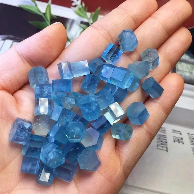 10 шт. Природный Аквамариновый точечный лечебный хрустальный камень башня рейки