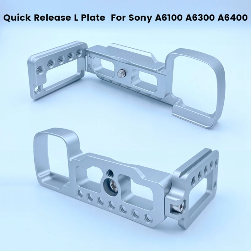 

1 Pcs Holder Hand Grip Vertical L Bracket For Sony A6100/A6300/A6400 Digital Camera Silver Grey