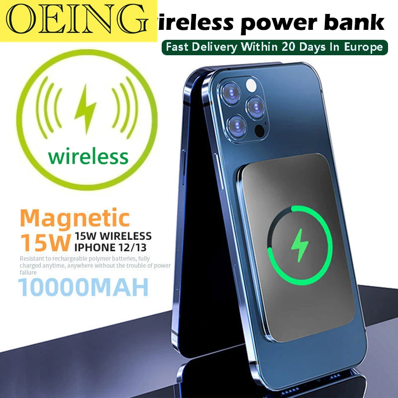 

10000mAh New Magnetic Wireless Power Bank 15W Fast Charger For iphone 12 13 14 14Pro Max 14Plus External Auxiliary Battery Pack