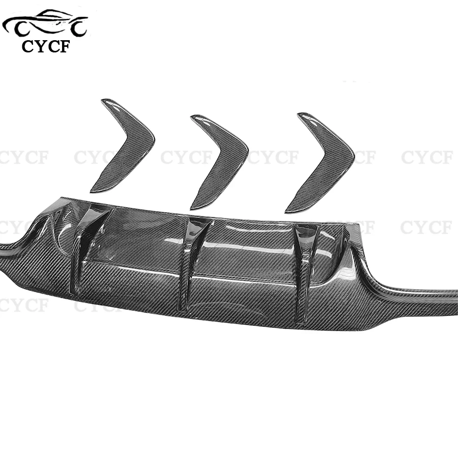 Для Mercedes-Benz C Class W204 C63 AMG 2012-2014 задний бампер из углеродного волокна диффузор