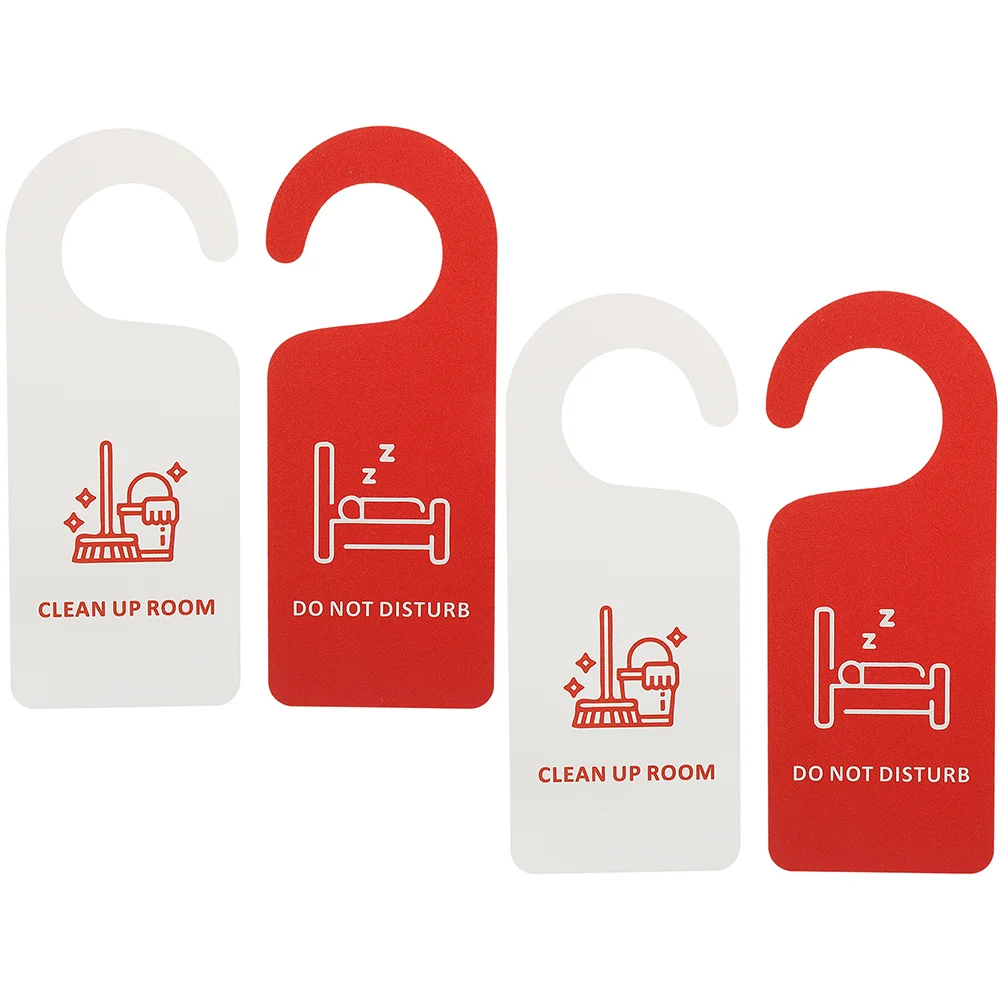

Door Sign Hanger Signs Room Up Knob Not Do Hotel Disturb Office Make Tag Please Double Pvc Hanging Clean Sided Sides Side Plaque