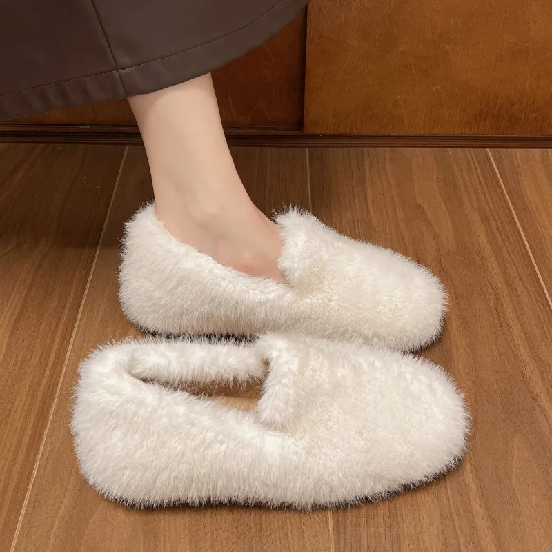 Женские однотонные элегантные слипоны на толстой подошве новые осенние лоферы