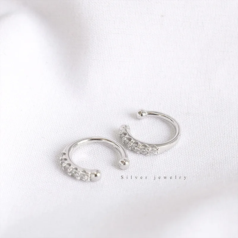 TrustDavis новинка блестящие серебряные серьги-клипсы с фианитами серьги для женщин и