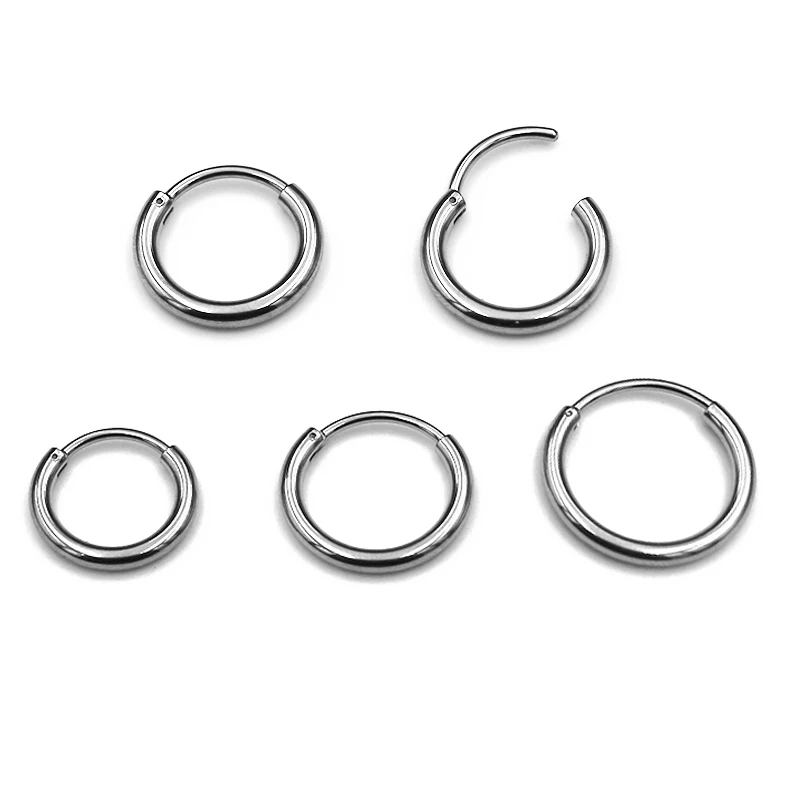 

Ear Clip Earrings 316L Surgical Steel Circle Nose Ring earring Septum Clicker conch Delicate Earrings body Piercing jewelry