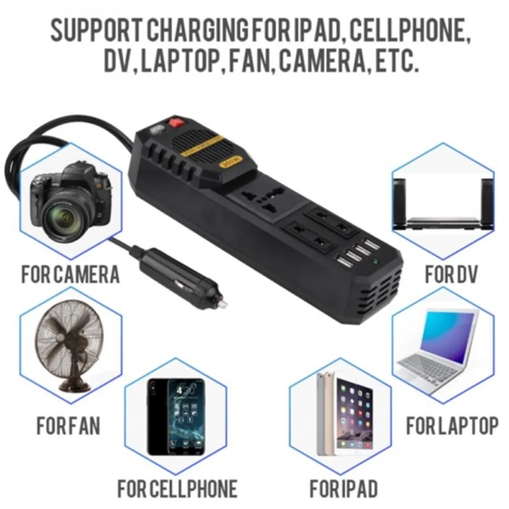 

400W Power Inverter 12V 220V, Car Voltage Converter 12v To 220 DC To AC Inverter Accessories High-quality USB Universal Socket