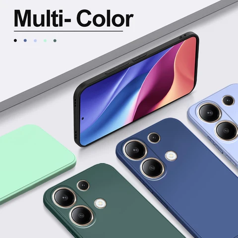 Оригинальный жидкий силиконовый чехол для XiaoMi RedMi Note 13 Pro 4G Plus 5G + Note13 13C, глобальная версия, мягкий защитный чехол