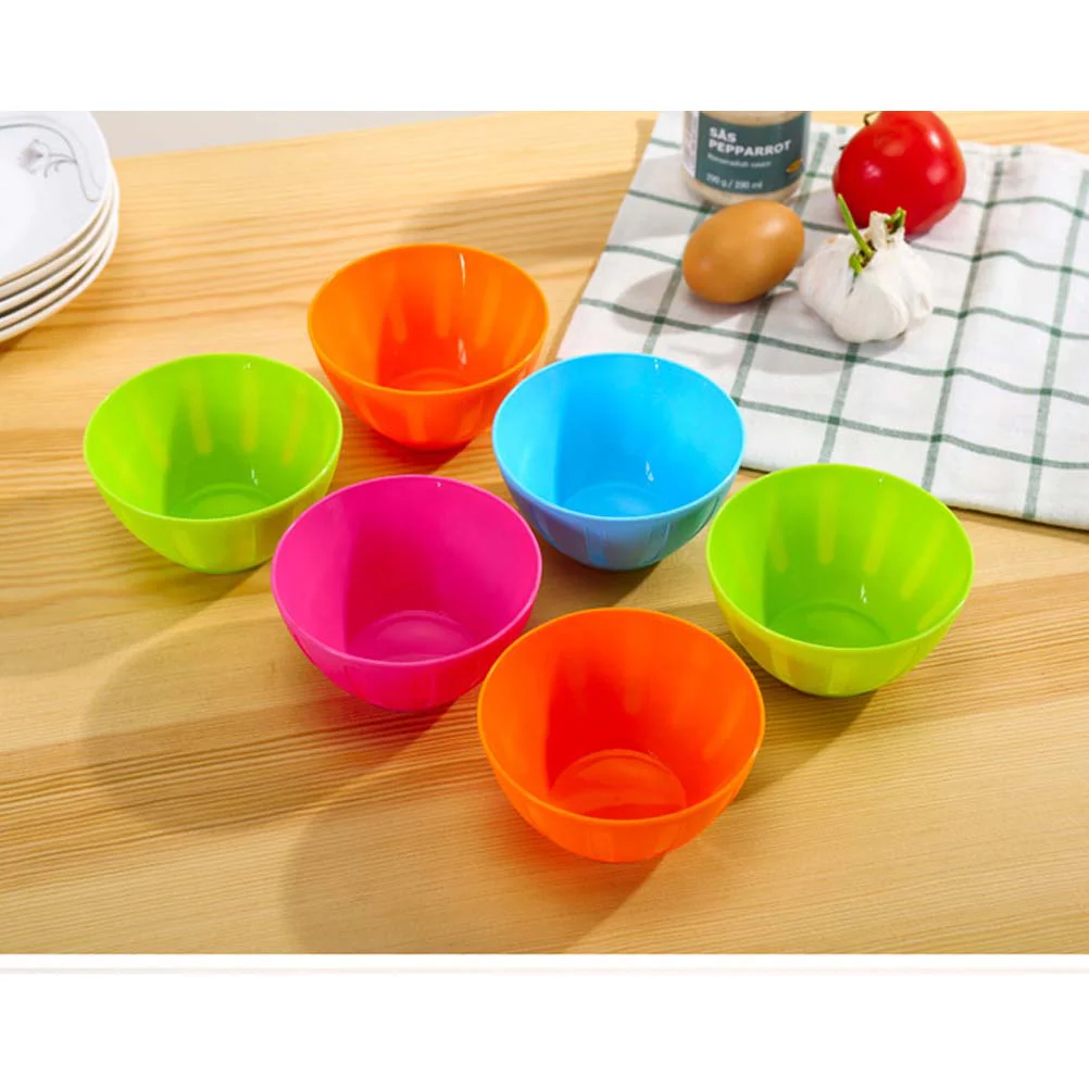 

Home Kitchen for Salad Bowls Seasoning Bowls Reusable Portable Colored Plastic Bowls