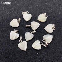 white butterfly shell peach heart small pendant10mm15mmnatural shell pendant charm jewelry diy making necklace bracelet earrings