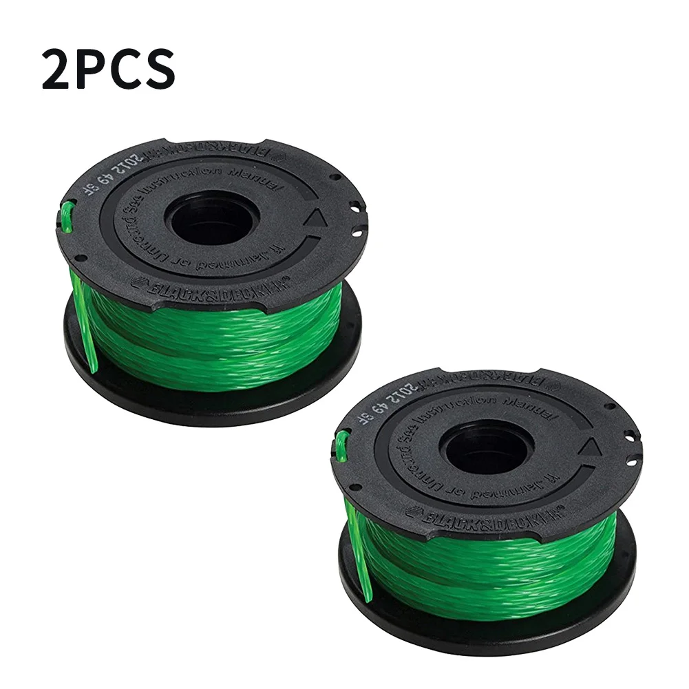 

2X Trimmer Spools Lines For BLACK+DECKER A6482 AFS Spool Line For String Trimmers 6m X 2mm Lawn Mower Grass Cutter Replacement