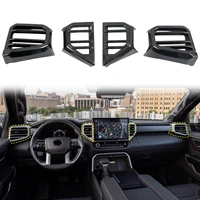 Car Accessories for Toyota Tundra 2022 2023 Carbon Fiber Printed Interior Dashboard Air Vent Outlet Cover Trim 4pcs