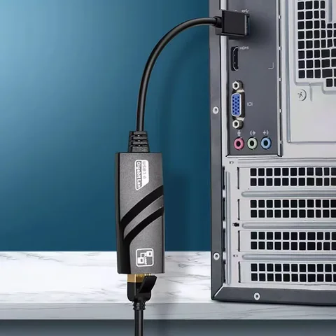 OLOOPKY проводная сетевая карта USB 3.0 черного цвета