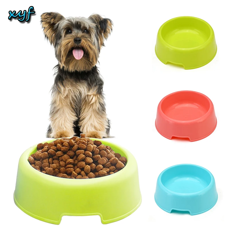 

Plastic Dog Bowl Cat Food Water Bowls with Wood Stand No Spill Large Feeder Dish for Dogs Cats Feeding Puppy Pet Supplies