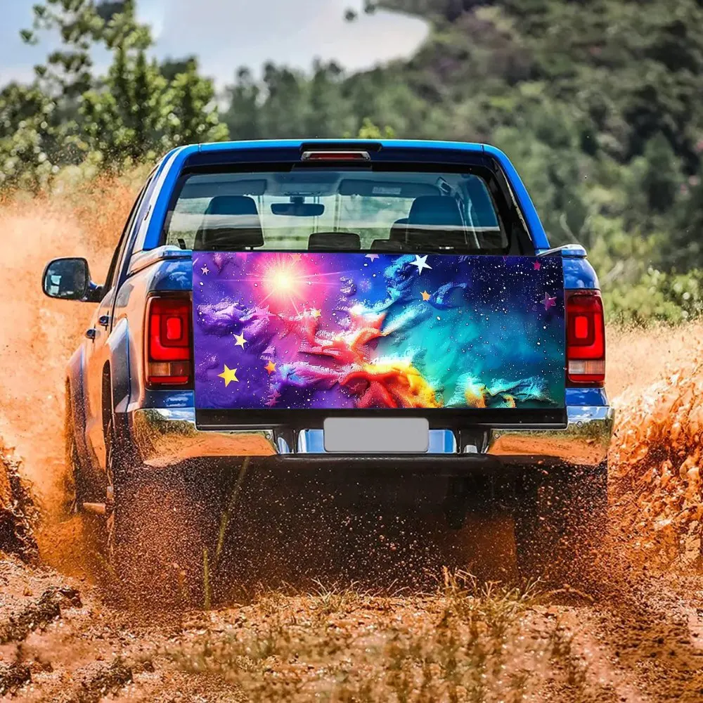 Красочное звездное небо океан хвост автомобиля багажник защита Vinly наклейка