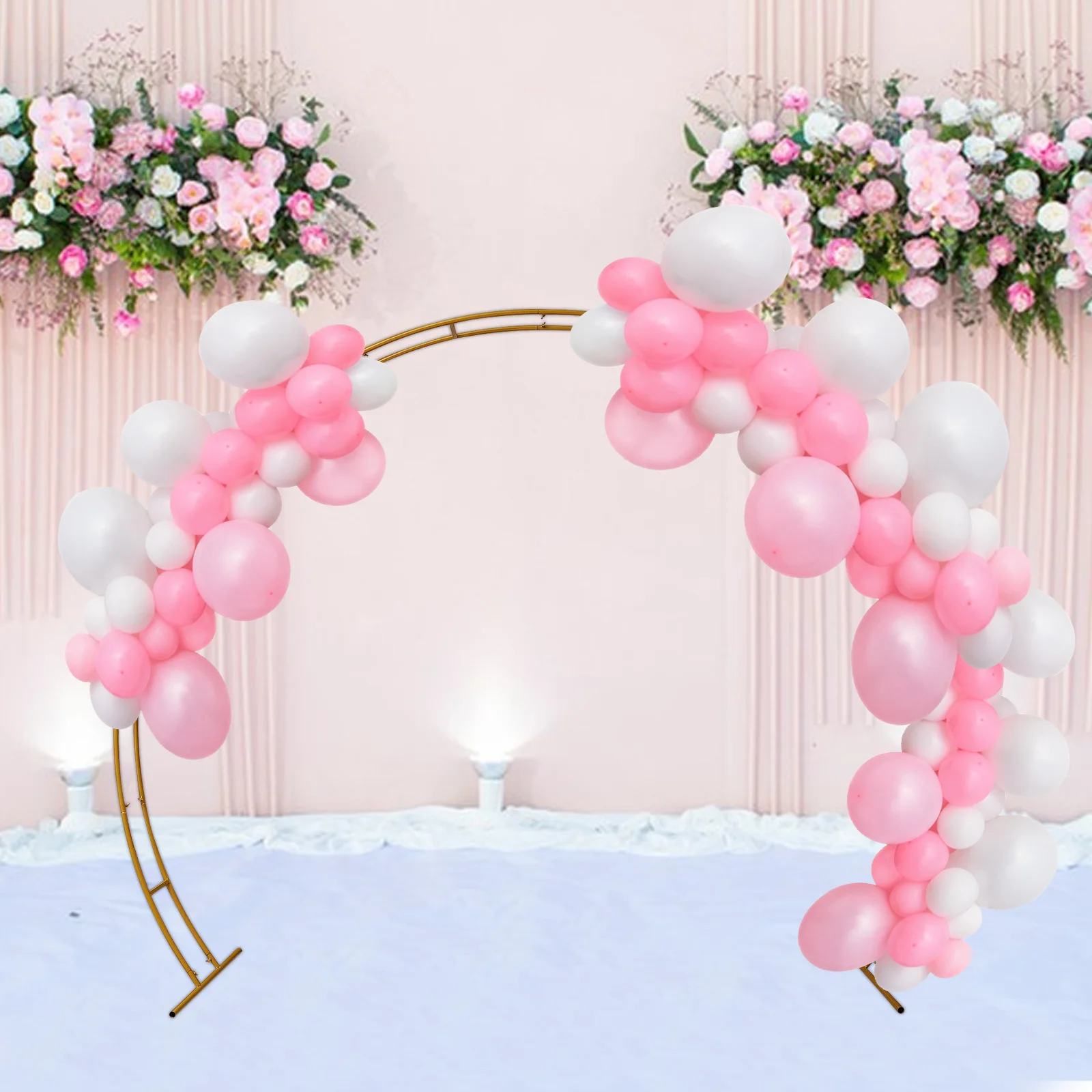 Wedding Backdrop Stand Round Metal Iron Arch Bday Party Birthday Decor Flower Balloon Decor